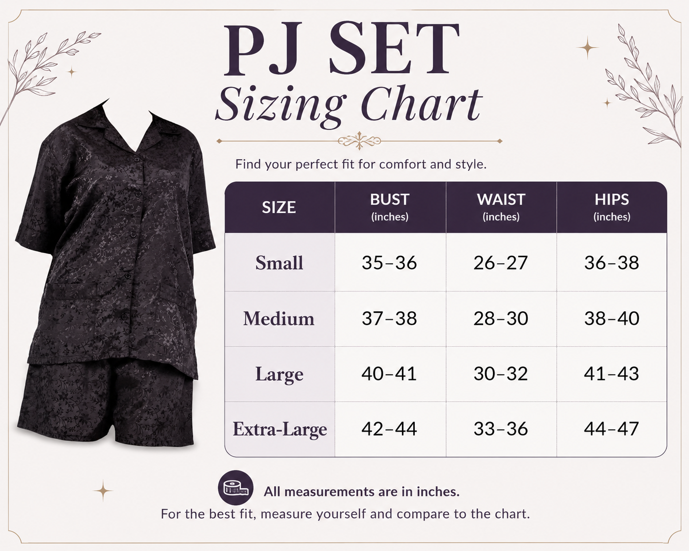 Women's Pajama Set / Pajamas / Pyjamas / PJs, Jacquard, Short