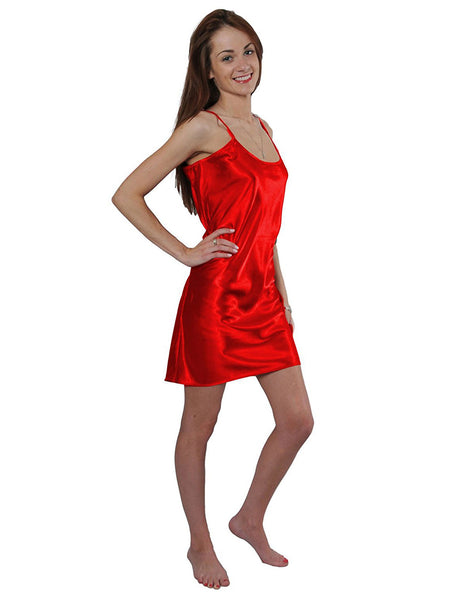 Women's Chemise, Satin with Belt