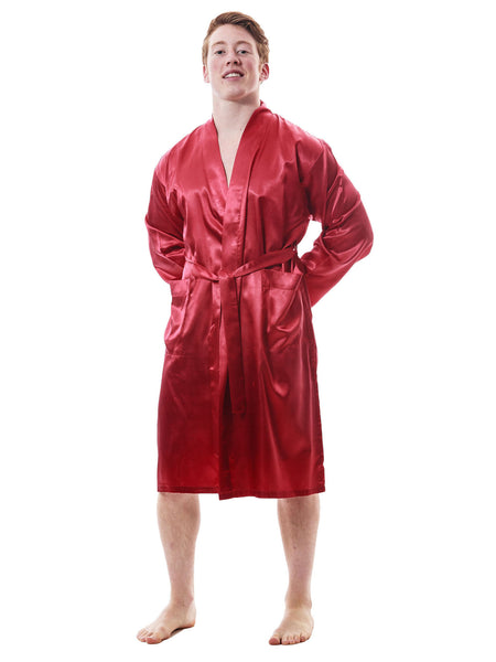 Men's Robe and Shorts / Boxers Set, Satin