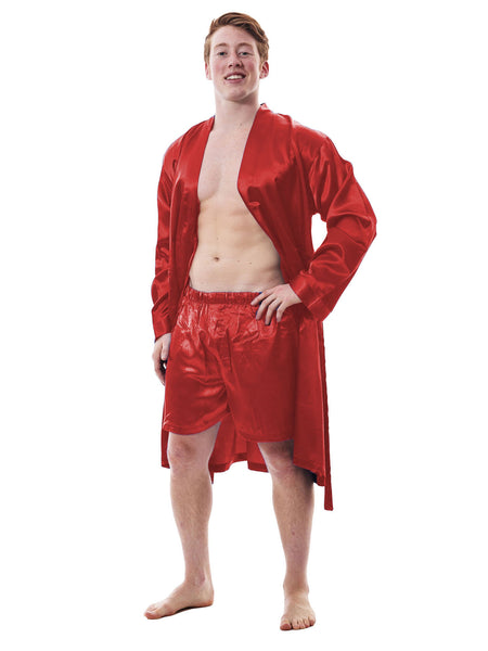 Men's Robe and Shorts / Boxers Set, Satin