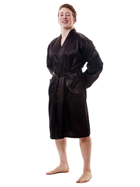 Men's Robe and Shorts / Boxers Set, Satin