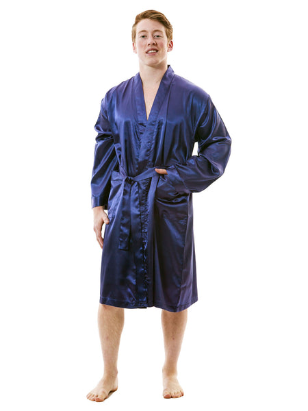 Men's Robe and Shorts / Boxers Set, Satin