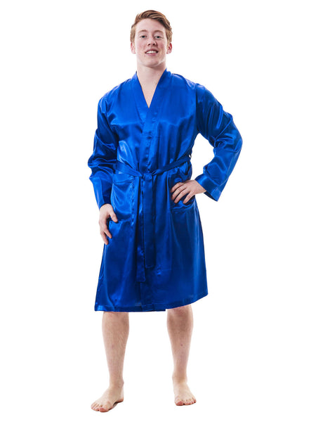 Men's Robe and Shorts / Boxers Set, Satin