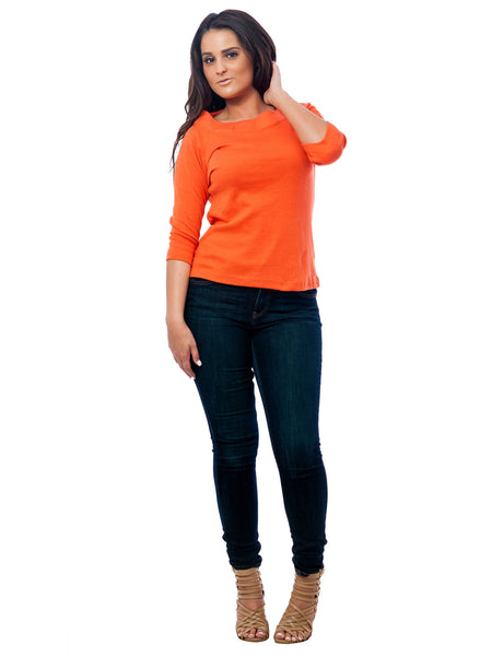 Women's Knit Boat Neck Top, 6-Piece Multicolor Combo