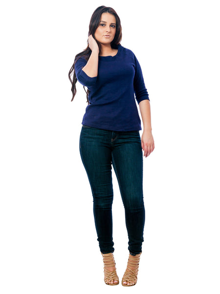 Women's Knit Boat Neck Top, 6-Piece Multicolor Combo