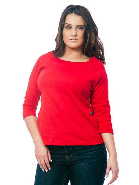 Women's Knit Boat Neck Top, 6-Piece Multicolor Combo
