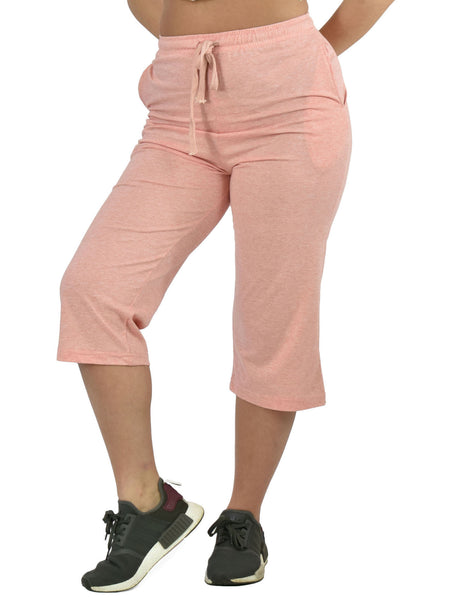 Women's Lounge Pants / Pajama Bottoms / Sleep Pants, 100% Cotton Knit, Cropped