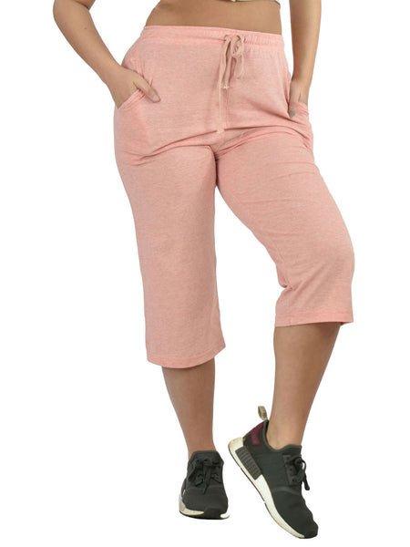 Women's Lounge Pants / Pajama Bottoms / Sleep Pants, 100% Cotton Knit, Cropped