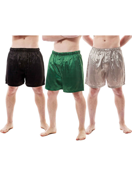 Men's Shorts / Boxers, Satin, 6-Piece Multicolor Combo Pack (MSC-6B01)