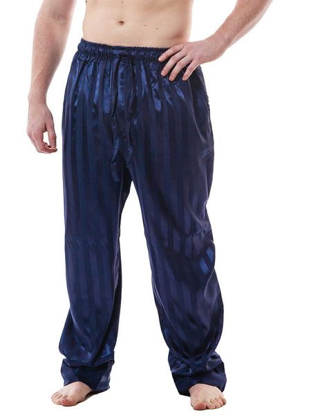 Men's Lounge Pants / Pajama Bottoms / Sleep Pants, Satin, Striped