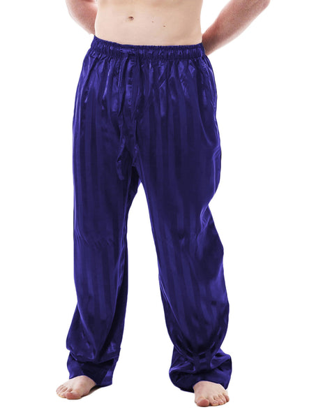 Men's Lounge Pants / Pajama Bottoms / Sleep Pants, Satin, Striped