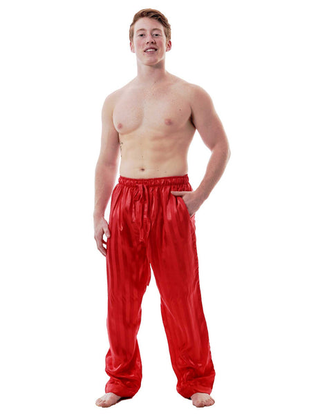 Men's Lounge Pants / Pajama Bottoms / Sleep Pants, Satin, Striped
