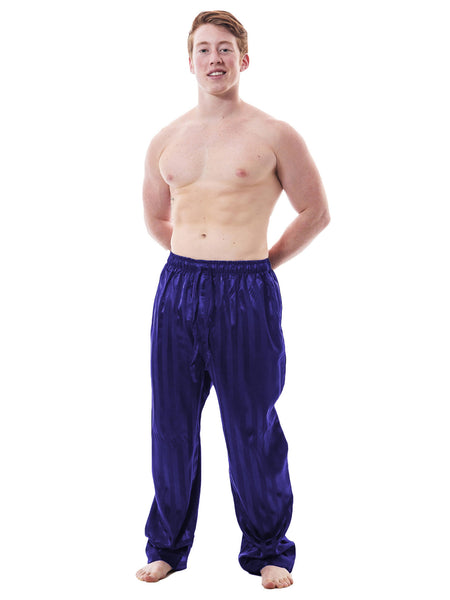 Men's Lounge Pants / Pajama Bottoms / Sleep Pants, Satin, Striped