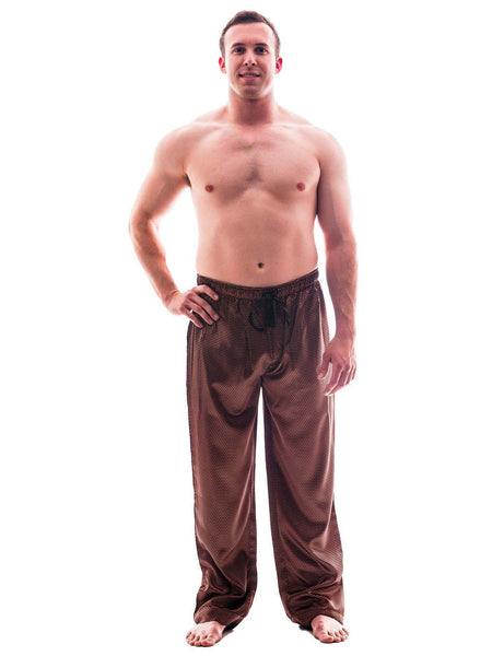 Men's Lounge Pants / Pajama Bottoms / Sleep Pants, Satin, Tie Print