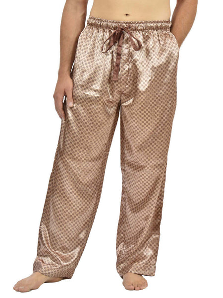 Men's Lounge Pants / Pajama Bottoms / Sleep Pants, Satin, Tie Print