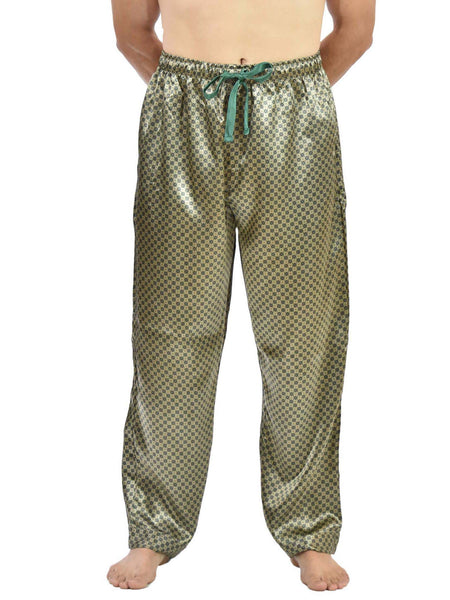 Men's Lounge Pants / Pajama Bottoms / Sleep Pants, Satin, Tie Print
