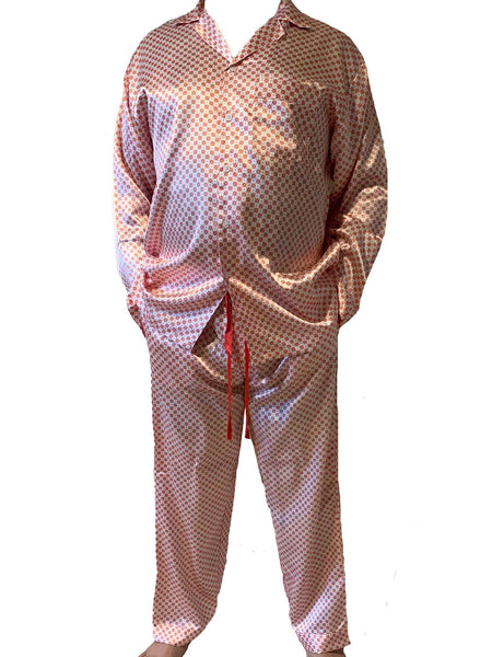 Men's Pajama Set / Pajamas / Pyjamas / PJs, Satin, Tie Print