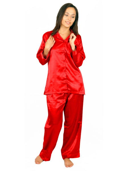 Women's Pajama Set / Pajamas / Pyjamas / PJs, Satin, Classic Style