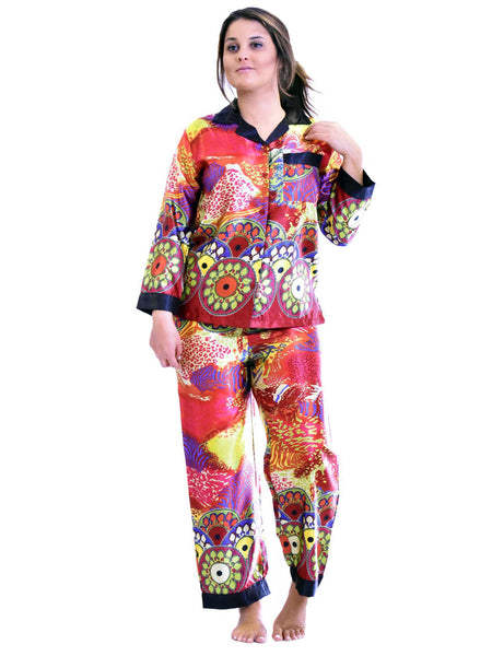 Women's Pajama Set / Pajamas / Pyjamas / PJs, Satin, Various Prints