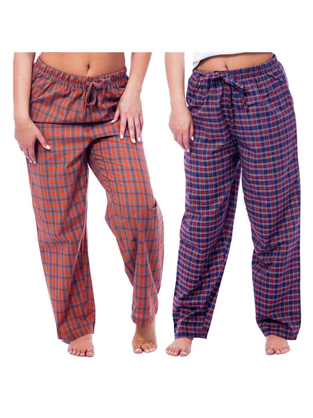 Women's Lounge Pants / Pajama Bottoms / Sleep Pants, Woven, 2-Piece Multicolor Combo