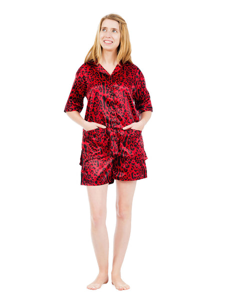 Women's Pajama Set / Pajamas / Pyjamas / PJs, Satin, Short Pants