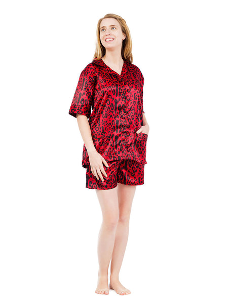 Women's Pajama Set / Pajamas / Pyjamas / PJs, Satin, Short Pants