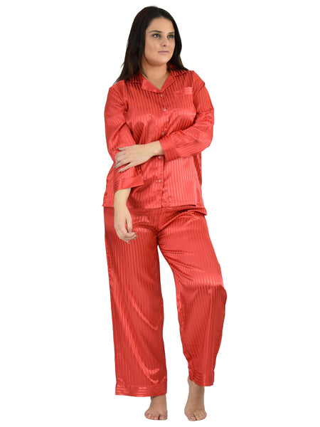 Women's Pajama Set / Pajamas / Pyjamas / PJs, Satin, Striped