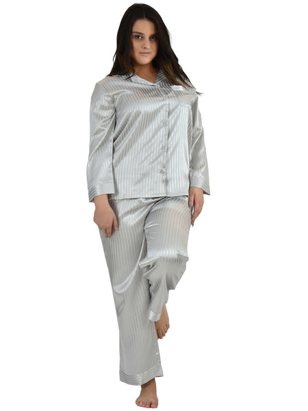 Women's Pajama Set / Pajamas / Pyjamas / PJs, Satin, Striped