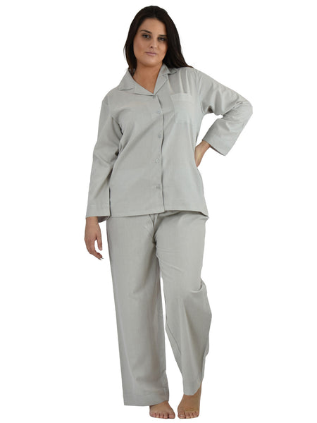 Women's Pajama Set / Pajamas / Pyjamas / PJs, 100% Cotton, Solid Colors