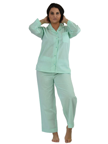 Women's Pajama Set / Pajamas / Pyjamas / PJs, 100% Cotton, Solid Colors