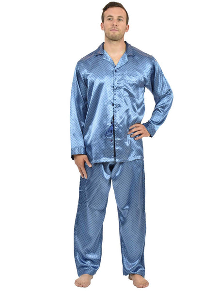 Men's Pajama Set / Pajamas / Pyjamas / PJs, Satin, Tie Print