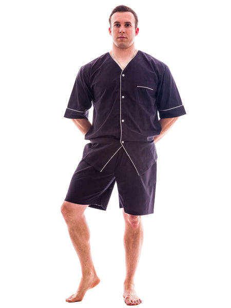 Men's Pajama Set / Pajamas / Pyjamas / PJs, Woven, Short Sleeve with Shorts