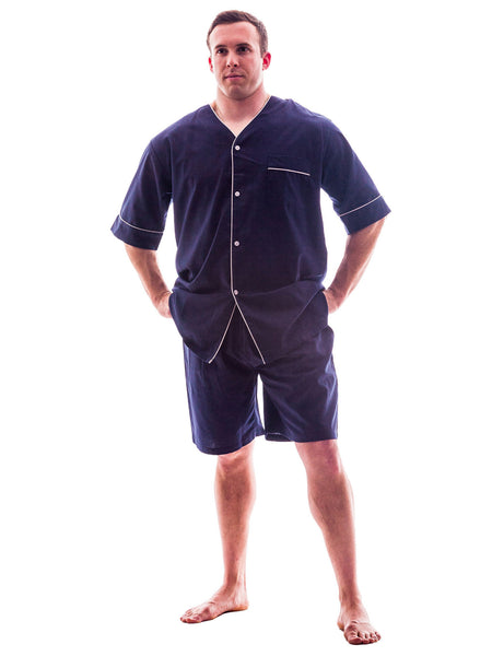 Men's Pajama Set / Pajamas / Pyjamas / PJs, Woven, Short Sleeve with Shorts