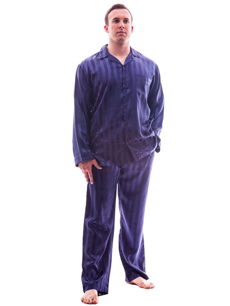 Men's Pajama Set / Pajamas / Pyjamas / PJs, Satin, Striped