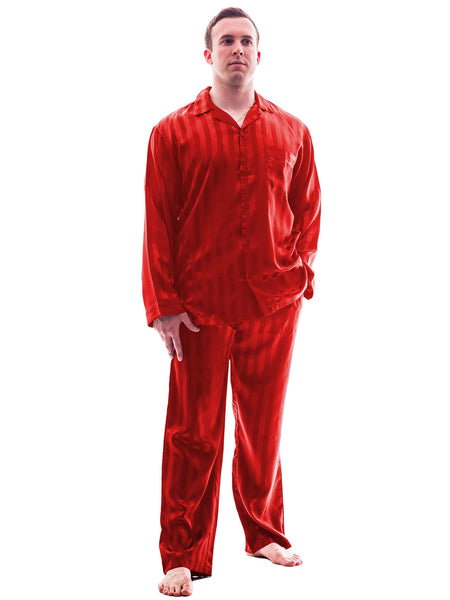 Men's Pajama Set / Pajamas / Pyjamas / PJs, Satin, Striped