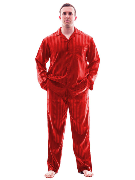 Men's Pajama Set / Pajamas / Pyjamas / PJs, Satin, Striped