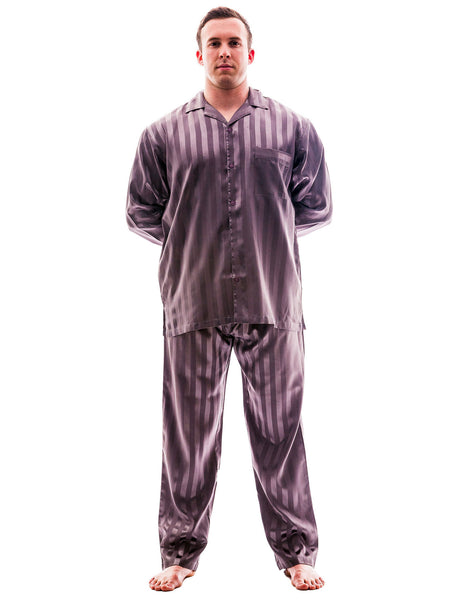 Men's Pajama Set / Pajamas / Pyjamas / PJs, Satin, Striped