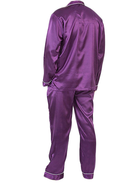 Men's Pajama Set / Pajamas / Pyjamas / PJs, Satin, Full Sleeve