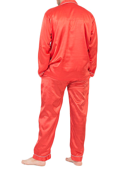 Men's Pajama Set / Pajamas / Pyjamas / PJs, Satin, Full Sleeve