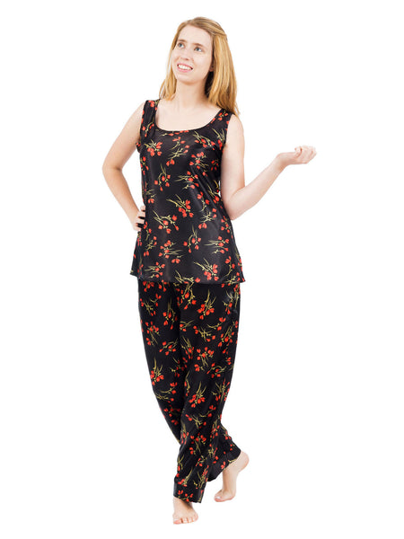 Women's Pajama Set / Pajamas / Pyjamas / PJs, Satin, Cami Top, Various Prints