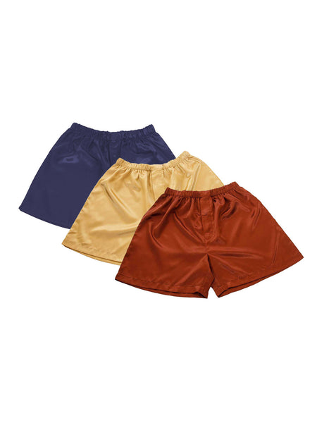 Men's Shorts / Boxers, Satin, 6-Piece Multicolor Combo Pack (MSC-6B01)