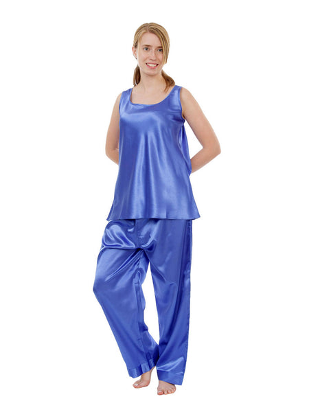 Women's Pajama Set / Pajamas / Pyjamas / PJs, Satin, Cami Top, Solid Colors