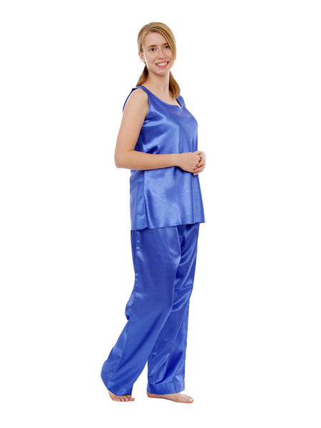 Women's Pajama Set / Pajamas / Pyjamas / PJs, Satin, Cami Top, Solid Colors