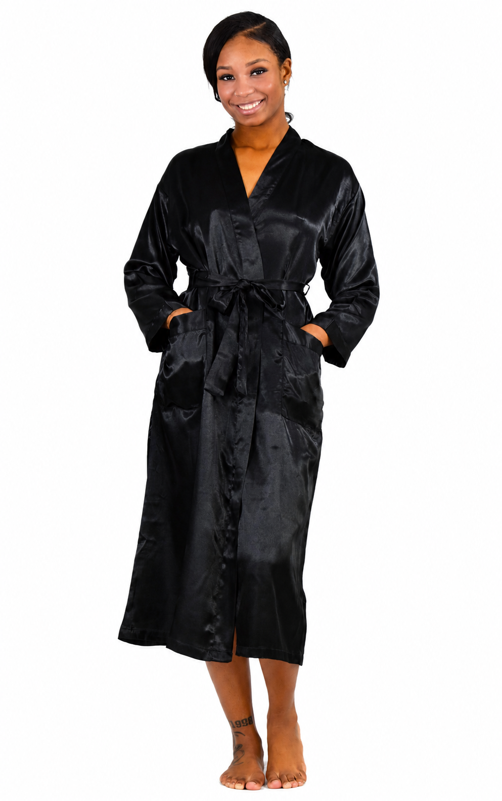 Up2date Fashion Long Satin Robes for Women Full Sleeve Silk Bathrobe Full Length Sleepwear Bridesmaids Wedding Party Robes