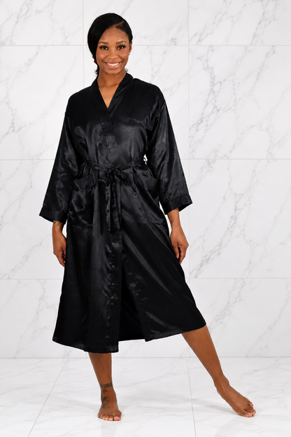 Up2date Fashion Long Satin Robes for Women Full Sleeve Silk Bathrobe Full Length Sleepwear Bridesmaids Wedding Party Robes
