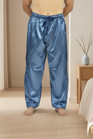 Up2date Fashion Men's Satin Silk Pajama Pant PJ Bottoms Comfy Lounge Sleep Pants with Pockets & Drawstring