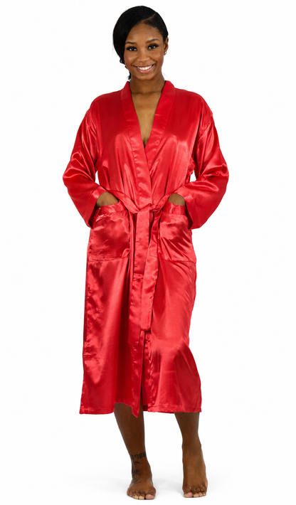 Up2date Fashion Long Satin Robes for Women Full Sleeve Silk Bathrobe Full Length Sleepwear Bridesmaids Wedding Party Robes