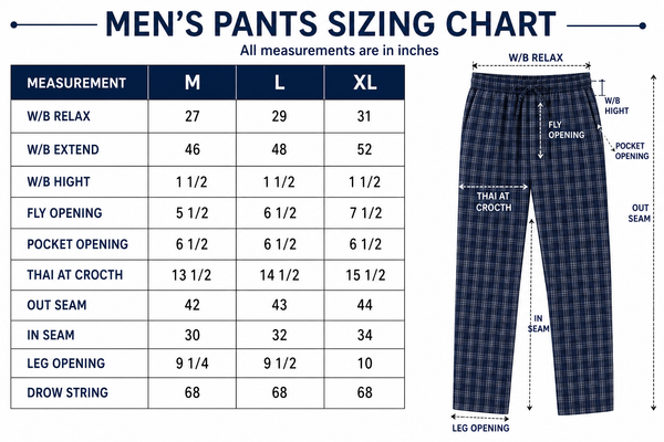 Men's Cotton Poplin Straight-Fit Pajama Pants with Pockets, Elastic Waist, Drawstring