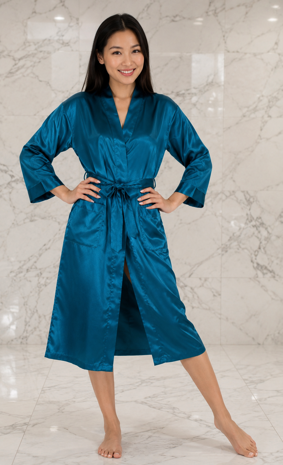 Up2date Fashion Long Satin Robes for Women Full Sleeve Silk Bathrobe Full Length Sleepwear Bridesmaids Wedding Party Robes