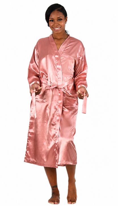 Up2date Fashion Long Satin Robes for Women Full Sleeve Silk Bathrobe Full Length Sleepwear Bridesmaids Wedding Party Robes